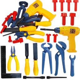 Mechanical Tool Kit Toy Set for Kids, Pretend Play Toy, Engineer Workshop Tool-14