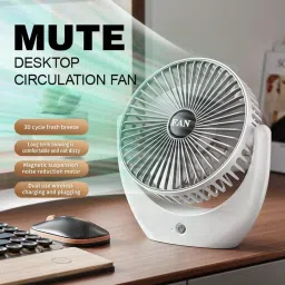 Sampri Rechargeable Lighting & 4-hours Battery Backup Small Pocket, Cooling Mini Hand 3 Speed USB Fan image 2