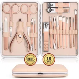 18 IN 1 Stainless Steel Manicure Set Nail Cutter ( Multicolor )-12