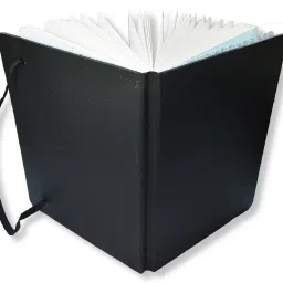 lrs Sketch Book A5 Size - Black Cover with Elastic Strap - 48 Sheets (96 Pages) 160 GSM Natural Cartridge Paper - Completely Handmade Sketch Pad image 4