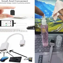 ANJO Keyboard-Wireless Mouse-Pad-3.0USB Hub-3in1Cleaner-OTG C&Micro-Ext-LED-Skin Combo Set image 5