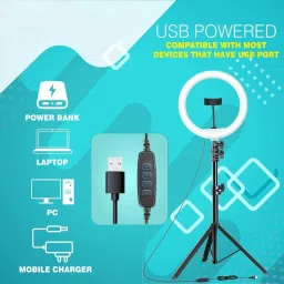 FLAMPER Portable 7 Feet Tripod Stand with LED Ring light for photography and video reels Tripod Kit, Tripod, Monopod Kit, Monopod image 5
