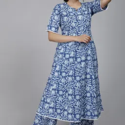 Women Pure Cotton Kurta Palazzo Set-image-13
