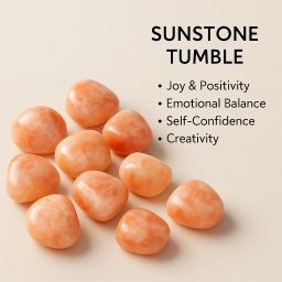 SUNSTONE TUMBLE STONE Polished Angular Crystal Stone-45