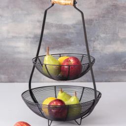 nestroots Vanda Black Iron Serving Basket-picture-20