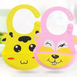 Baby Cartoon Printing Waterproof Silicone Bib with pocket-picture-11
