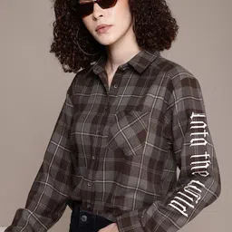 roadster Women Relaxed Fit Fit Checkered Casual Shirt-picture-21