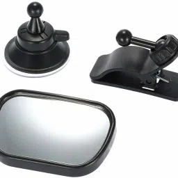 360 Degree Rotational View, Adjustable with Clips and Suction Cup mirror Baby Monitor-3