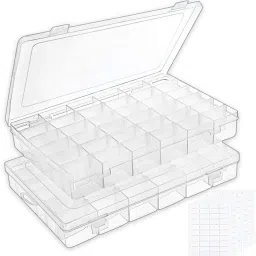 30-Days 36-Grid Adjustable Pills/Cosmetic/Make Up/Medicine Organizer/Box x2.82 Pill Box-24