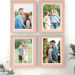 Pink Synthetic Wood Premium Quality Wall Photo Frame, Set Of 4 by Art Street-picture-32