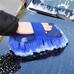 Wash and Dry Cleaning Sponge Blue Regular Sponge Scrub Sponge-image-4
