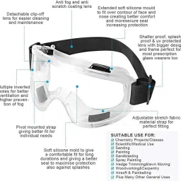 tringdown Gas Mask Set Respirator with Filters and Goggle Activated Carbon Mask Face Shaping Mask image 2