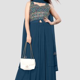 Women Ethnic Dress Multicolor Ankle Length Dress-image-41