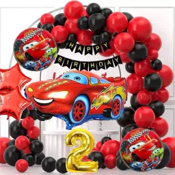 Solid Car Theme Foil Balloons Kit - 49 PCS for Boys Party Birthday Decoration-image-56