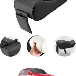 Universal Black Arm Pain Releif Armrest/Handrest With Phone Holder For Car-330 Car Armrest Cover-image-93