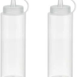 Plastic 1 Litre Squeeze Sauce Ketchup Bottle For Home And Kitchen (Pack Of 2) 1000 ml Bottle-image-39