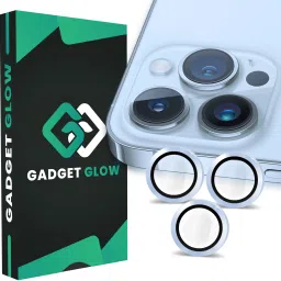 Gadget Glow Back Camera Lens Ring Guard Protector for Apple iPhone 13 Pro Max, Apple iPhone 13 Pro, Seria Blue Camera Ring-image-91
