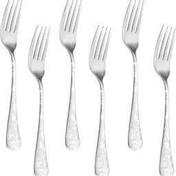 oicia Silver Silverware Fork, Flatware Fork, Dessert Forks, Salad Forks Set, Kids Fork Stainless Steel Fruit Fork Set-picture-6