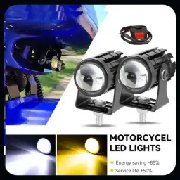 ENY Mini Projector Fog Light Front Driving Lampwith Three Line Switch_11 Fog Lamp Motorbike, Car LED (12 V, 20 W)-image-3