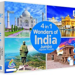 4 in 1 Wonders of India Jumbo Jigsaw Puzzle (4 x 99 Pieces) Size 36 x 28.5 cm for Each Puzzle Educational Toy for Kids 5+ Years-image-2