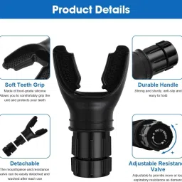 actrovax Lung Capacity Exercise Device and Lung Exerciser Breathing Trainer image 3