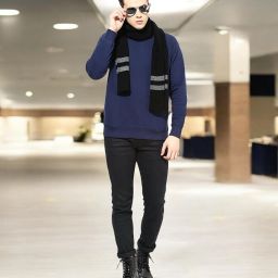 BRANDONN Checkered Men Muffler-image-59