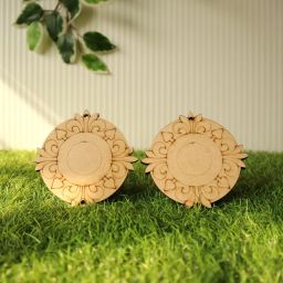 Curious Button Pack of 2 Car Hanging Wooden MDF Ornaments, 3.5 Inch Wooden Cut-outs-image-83