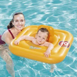 inflatable Seat for swimming 76cm swimming pools Yellow With Free Pump Inflatable Swimming Safety Tube-12