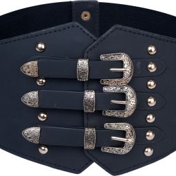 Women Casual, Evening, Formal, Party Black Fabric Belt-image-56