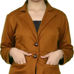Women Solid Single Breasted Casual Blazer-image-19