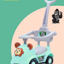 Gorilla Rider, Backrest, Safety Railing, Musical, Age 1-3 yrs (25KG Capacity) Car Non Battery Operated Ride On-image-86
