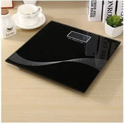 U UZAN Heavy Duty Electronic Thick Tempered Glass LCD Display Square Electronic Digital Personal Bathroom Health Body Weight Bathroom Weighing Scale, weight bathroom scale digital, Bathroom Health Body Weight, Weight Scale Digital For Human Body, Weight Machine For Body Weight Weighing Scale (Black) Weighing Scale-39