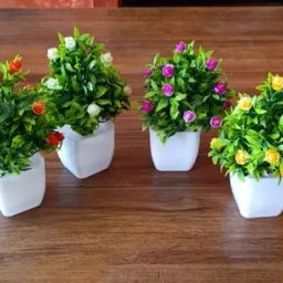 Set Of 4 Small Artificial Plants With Pot Bonsai Wild Artificial Plant with Pot-9