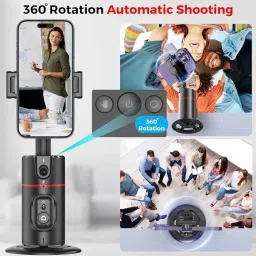 EVAAENTERPRISES P02 selfie Stick(360 Degree Auto Rotation) 2 Axis Gimbal for Mobile, Camera image 5
