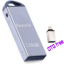 Realstic v220w high speed 128 GB Pen Drive Compatible with Laptop, Desktop Computer USB 2.0, USB 3.0 Metal Case-23