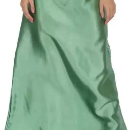 Ddd fashion Light green satin petticoat Satin Blend Petticoat-image-1