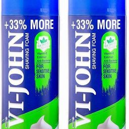 vi-john VIJOHN Shave Foam 400GM Sensitive Skin (Pack of 2)-picture-20