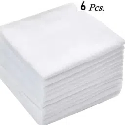 shiveyeexport 100% Cotton Silky Soft Mens Pocket Square Solid Color ["White"] Handkerchief-image-69