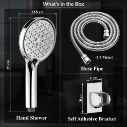 plantex ABS Hand Shower for Bathroom/4.5 Inch Round Multi-Function 3 Mode Shower Hand Fixed Mount image 3