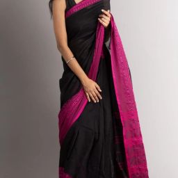 Woven Handloom Pure Cotton Saree-image-78