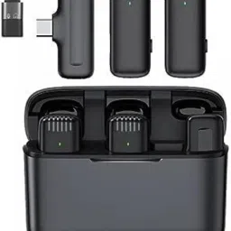 Wireless Mic with Charging Case for Vlogging/Recording For Type C/IOS Microphone Microphone-image-63