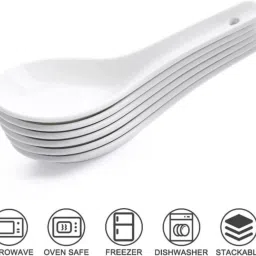 white ceramic soup spoons Ceramic Soup Spoon Set-image-93