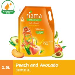 Body Wash Shower Gel Peach & Avocado Value Pouch, For Moisturized Skin-image-49