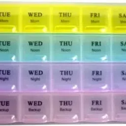 7 Day 4 Layer Compartments Weekly 7 Days Pill Box with 4 Times a Day Pill Box-12