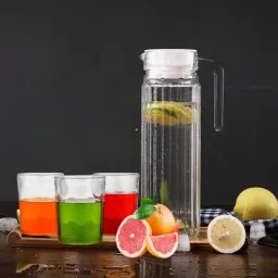 5 needs (Set of 7) 1Ltr Glass Jug with 6 250ml Glasses-picture-47