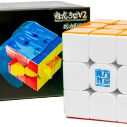 MoYu MeiLong 3M V2 3x3 Magnetic Speed Cube (UV Coated Magic Cloth Version)-3