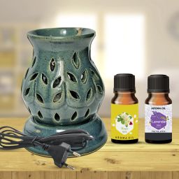 PEEPRESION Electric Diffuser With Aroma Oil Fragrance Mogra & Lanvender(10ml each) Home, Office Diffuser-35