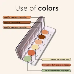 c2p professional makeup 6 in 1 Concealer Color Foundation and Contour Palette For Oily Skin Concealer image 4
