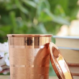Copper Glass With Lid, Drinkware Home Restaurant, Yoga Glass Water/Juice Glass-image-74