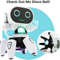 zenex store Bot Dancing Robot Toy – Flashing Lights, Music, and Multi-Directional Motion image 4
